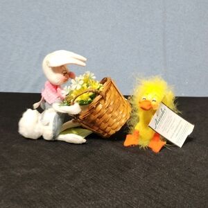 Vintage Annalee Easter Bunny And Annalee Yellow Duck